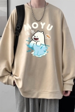 麂皮绒卫衣男大码重磅长袖t恤男JW81414-P35，男装卫衣，电商A040