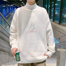 M18140-P45加绒款-P65半高领毛衣男士大码针织衫男毛线衣男，男装针织衫/毛衣，电商A040