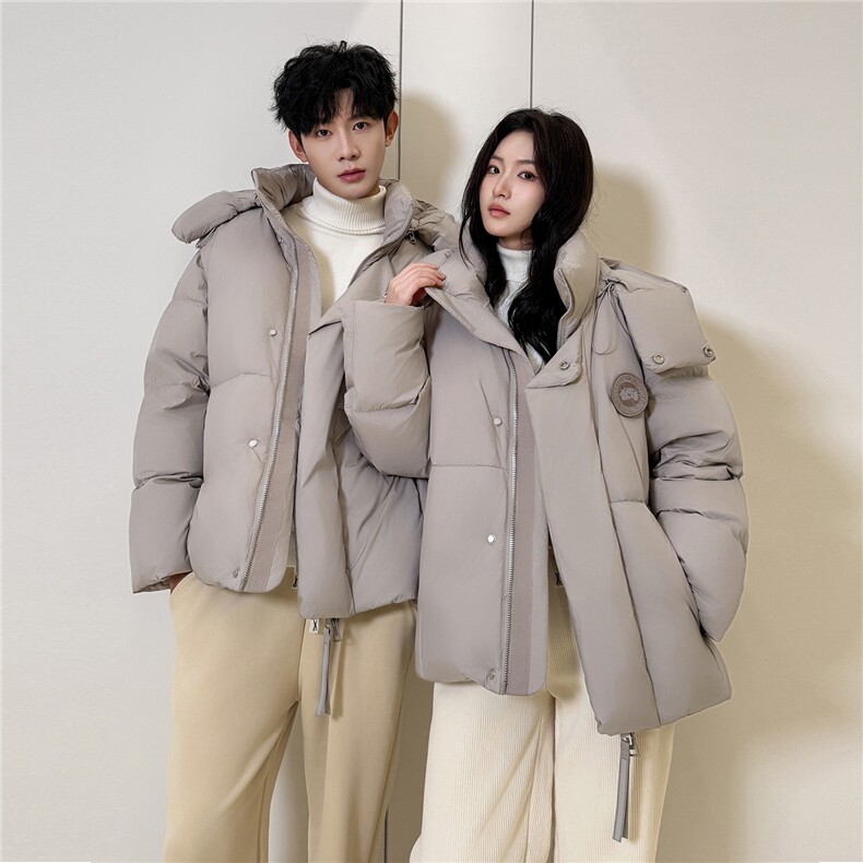 现货韩版大鹅情侣装羽绒服男女款青年学生243克90绒羽绒外套,男装羽绒服,钱塘723