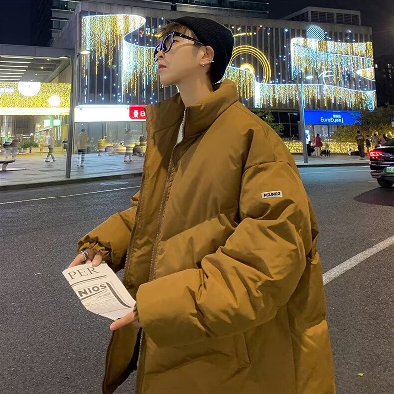 冬季男生2022棉衣冬款外套加厚简约新款港风潮男棉服M0111-P83,男装棉衣,星座308B-1