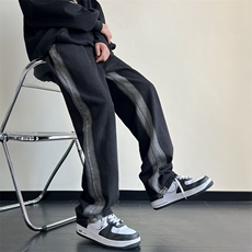 抖音品质-美式高街直筒阔腿牛仔裤-212-2-G16-特P45控68，男装牛仔裤，星座808A-1