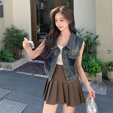 现货！现货！秋季2C256-A003-P120-K190牛仔马夹，女装马甲，2C256