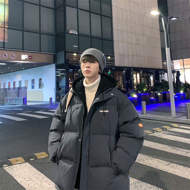 情侣款连帽冬季加厚男士棉衣潮流休闲棉服棉袄宽松A266-WT08-P65,男装棉衣,电商A266