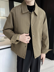 轻熟风男士秋冬纯色2025秋季长袖夹克店主风JK0817-P115，男装夹克，电商A236