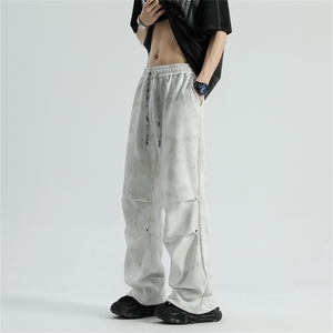 休闲裤抖音高品质美式高街情侣伞兵裤现货供应C323-1-7723-P48,奶奶裤搭配啥上衣图片