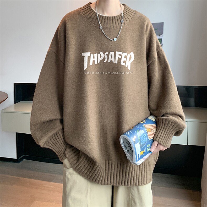 半高领毛衣男士大码针织衫男毛线衣男M18007-P45加绒款-P65,男装针织衫/毛衣,电商A040