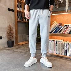 社会精神小伙裤子男秋潮牌ins运动束脚九分裤K8591-P45控78，男装休闲裤，星座210-3