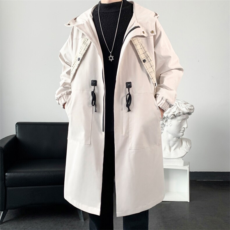 秋冬装风衣男长款大衣男中长款秋季外套男F616-P105爆景B，男装风衣，星座401