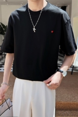 直播店主风夏纯色百搭爱心T恤短袖社会小伙A236-23367-P50，男装T恤，电商A236