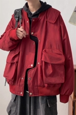美式复古不规则飞行员棒球服外套男休闲工装棉衣夹克，男装棉衣，星座218-1（原230）