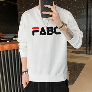 现货2026秋季男士潮流FABC字母印花卫衣学生班服1210-2-F030-P15图片