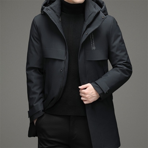 男羽绒服中长款加厚冬季休闲可脱卸内胆外套爸爸装DFLDY1005-P300图片