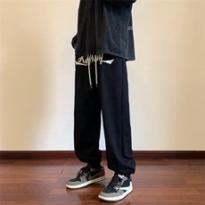 春秋美式字母印花束脚卫裤50棉现货XZ604-KP80-P55控68，男装休闲裤，星座604