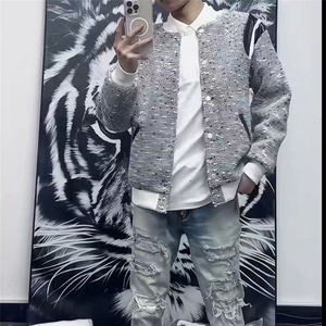 美式潮牌棒球服夹克男情侣款宽松百搭情侣飞行拉链外套上衣