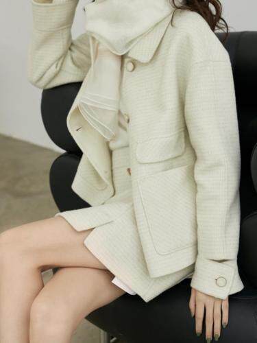 冬季新品羊绒大衣套装，女装职业装，拉嘉图