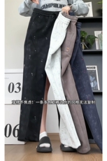 破洞斜切运动卫裤休闲裤A580特P45控78，男装休闲裤，电商A309