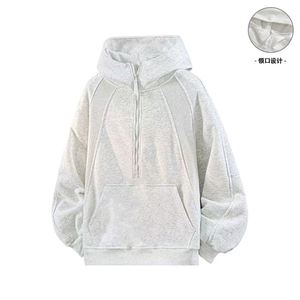 秋季重磅380克全棉直播拉链套头连帽卫衣外套 AH908-P45图片