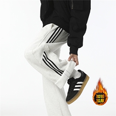 大秋冬加绒男港风宽松垂感卫裤运动裤K10233-P38/K10233绒45，男装休闲裤，电商A099