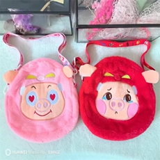小姿态毛绒玩具 猪猪侠单肩斜跨包（无棉款）