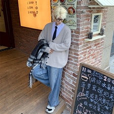 美式开衫毛衣男款宽松慵懒高级感针织外套韩系氛围感穿搭Y013-P53，男装针织衫/毛衣，星座308B-2