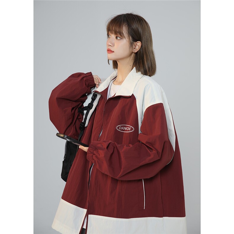 中性风23新款秋季时尚百搭宽松夹克情侣外套F402P75控98,男装夹克,A247A