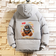 加厚加绒连帽棉衣男大码棉服男面包服男砖墙MY16281-P100，男装棉衣，电商A040A