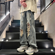 XZ616夏季新款破洞牛仔裤休闲九分裤TY2490P65控78，男装牛仔裤，星座512A（原616）