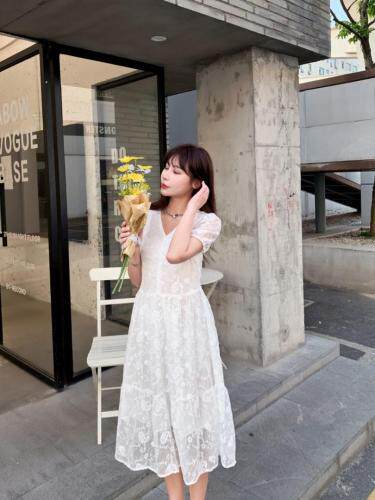 真丝绉连衣裙，女装连衣裙，天使公主