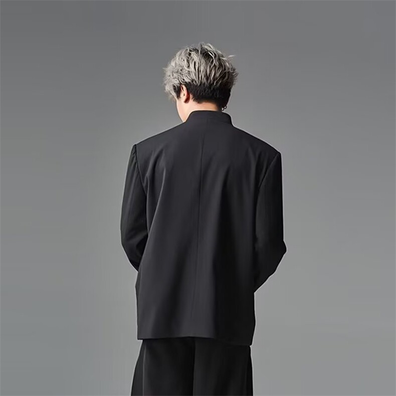 XZ05-P58新款唐装西装简约ins原宿潮流慵懒流行日系气质时尚,男装西服套装,电商B323A