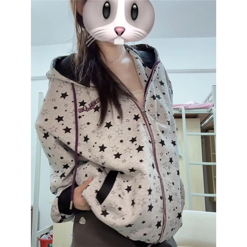 美式潮流刺绣开衫卫衣ZW0143-P50 加绒P55图片