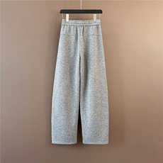 网红时尚休闲套装女秋季新款撞色麻花连帽长袖卫衣阔腿长裤两件套，女装套装/套裙，江南