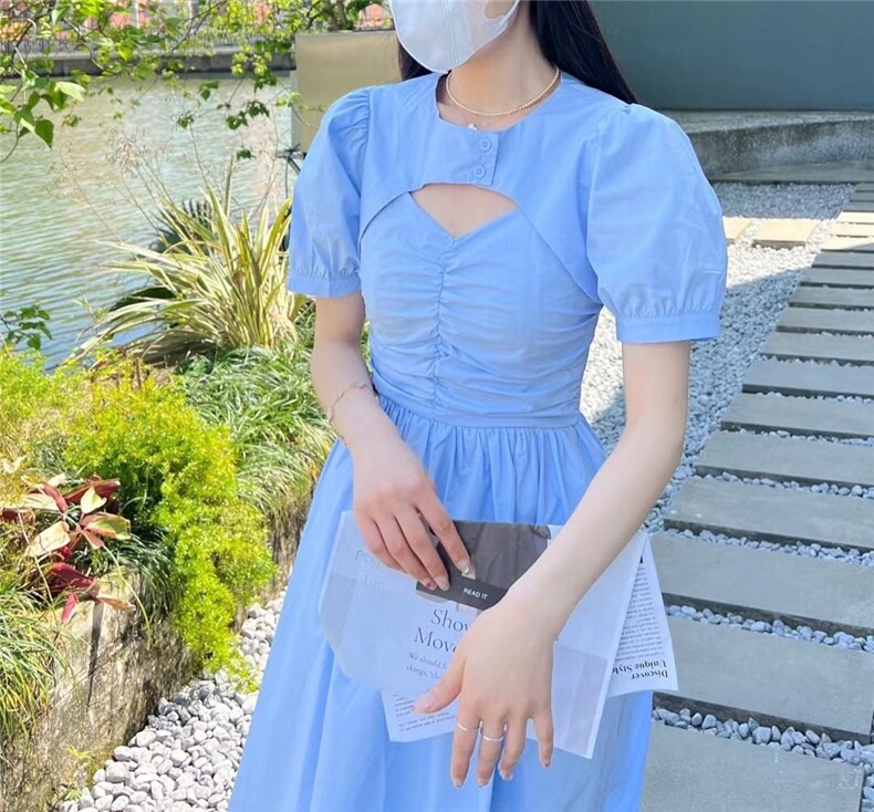 现货新款两件套连衣裙，女装连衣裙，MI MI(1F)