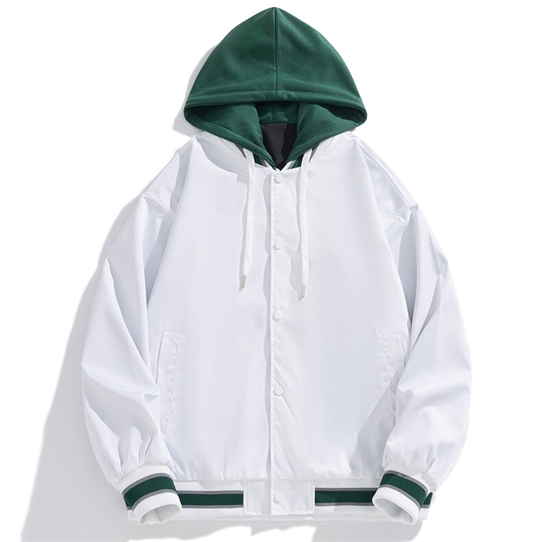 2023春夏款假两件夹克男潮牌宽松棒球服连帽上衣服外套A5188-P70,男装夹克,电商A178