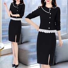 档口大量现货！2024春装新款时尚潮流洋气甜美小香风两件套，女装套装/套裙，芭米依尚