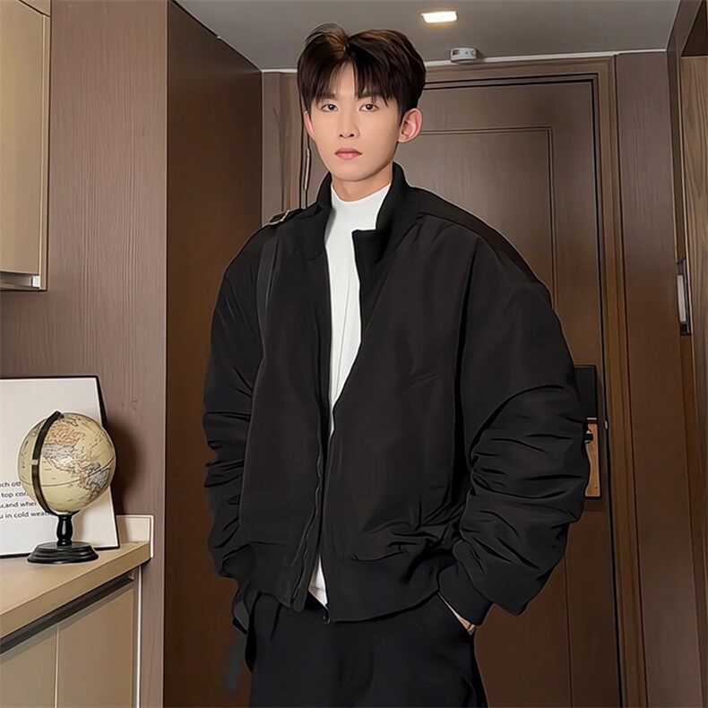 棉衣男短款秋冬季新款美式复古宽松休闲百搭棉服港风潮流MY06-P90，男装棉衣，电商B381-1