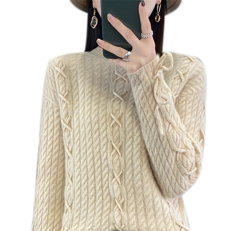 新款秋冬季内搭洋气打底针织衫羊毛衫2024年秋季,女装羊毛衫,琳尚羊绒