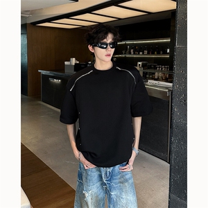 夏季美式高街ins解构短袖T桖货号TX25178P45图片