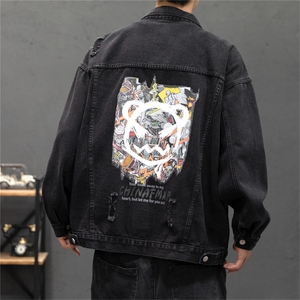 2023春季新款男士百搭牛仔夹克破洞大码休闲外套JK772-P70图片
