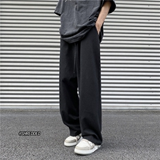 INS潮流休闲宽松长裤百搭纯色港风长裤B315-K23378-p35控49，男装休闲裤，电商B315