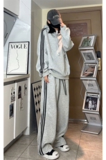 潮流休闲三条杠大码纯色休闲运动连帽卫衣内搭W4604-P50【特价】，男装卫衣，电商A007