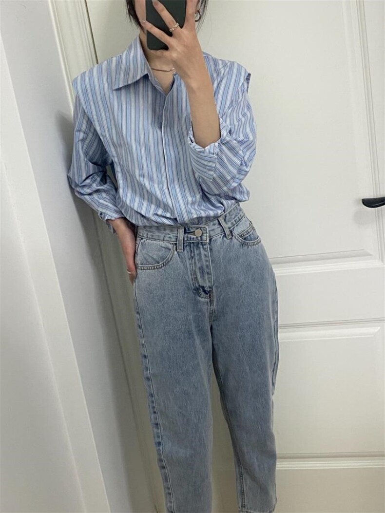 条纹金典款衬衫,女装衬衫,WW9
