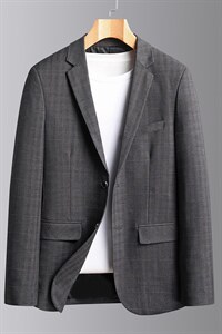 BV718钱塘2020-2秋冬季男装西服条纹时尚休闲男士长袖外套P165图片