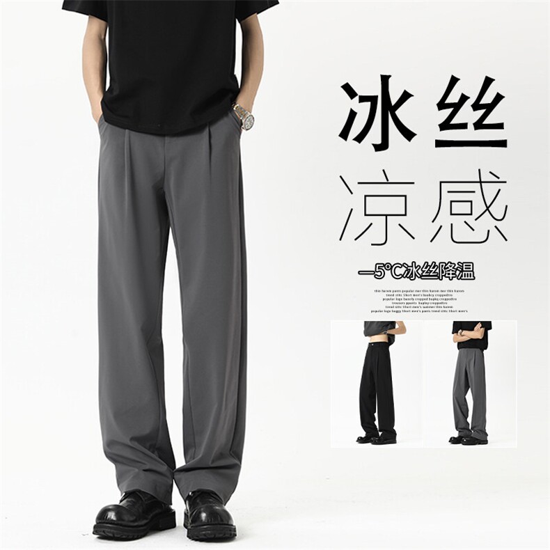2025 夏季新款 无影墙宽松冰丝西裤M-5XL HK25351-特P35图片