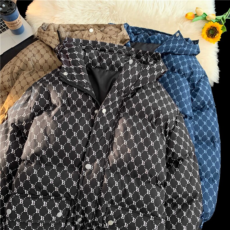 棉衣男冬季连帽棉袄外套韩版潮流宽松面包棉服MY846310B-1-P82,男装棉衣,星座310B-1