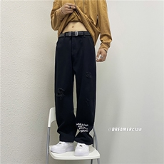 k705-p48-控78M-5XL现货性高阶港风中性ins宽松牛仔裤，男装牛仔裤，星座116