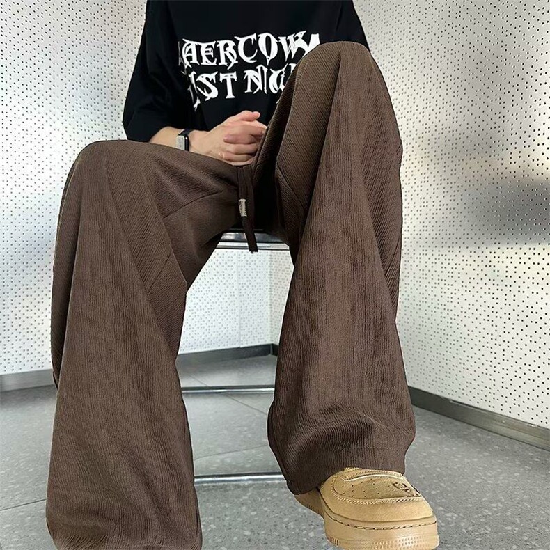 纯色裤子男士夏季直筒宽松潮流美式高街ins潮休闲长裤KK217-P30,男装休闲裤,星座911-3