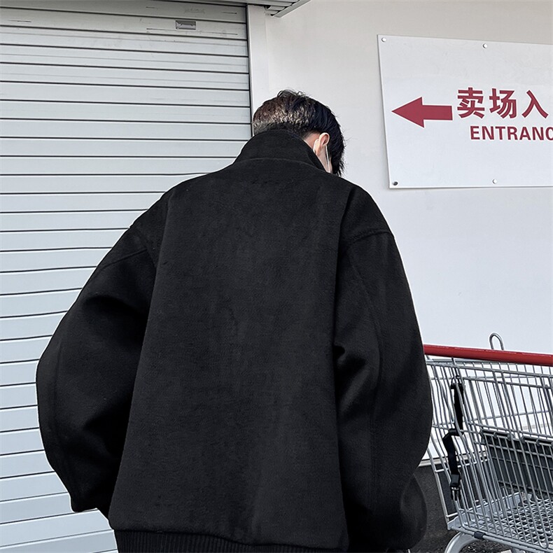 2025年春款时尚立领假两件外套三彩尼夹克上衣XZ212-QJK296-P95,男装夹克,星座212