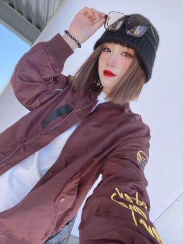 早春款刺绣棒球服，女装，DD+(4F)