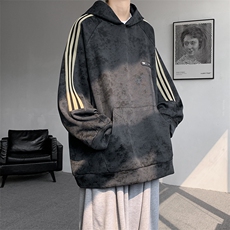 现货WY10081-特P48控88华棉扎染高品质织带连帽大码卫衣，男装卫衣，电商A059