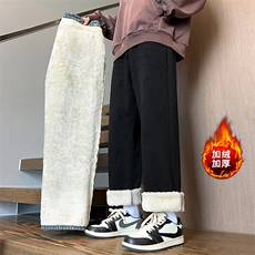 冬季加绒牛仔裤D2218-TP4588港风裤子休闲直筒保暖牛仔裤男，男装牛仔裤，电商A102